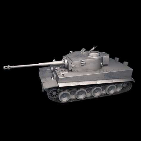 World War II German Tiger Tank 3D Model