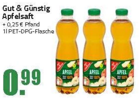 Gut G Nstig Apfelsaft L Pet Dpg Flasche Angebot Bei Ihr Frischmarkt