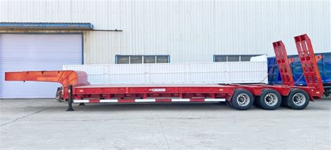 Hydraulic Heavy Duty Line Axles Ton Low Bed Trailer For Sale In