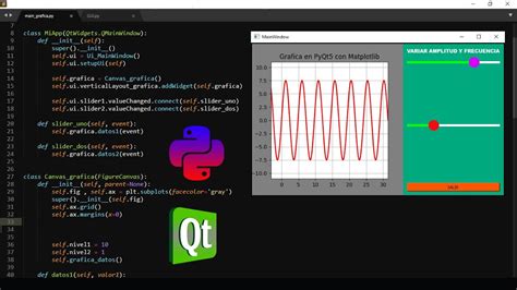 Pyqt5 Con Matplotlib Grafica Del Seno Frecuencia Y Amplitud Qslider