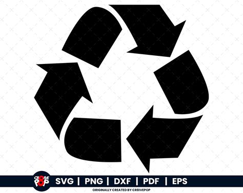 Recycle Symbol Svg Pngdxfpdfeps Clipart Recycle Symbol Cricut