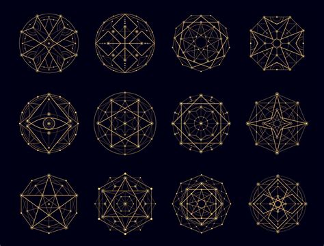 Sacred Geometry Esoteric Magic Alchemy Symbols 16143074 Vector Art At Vecteezy