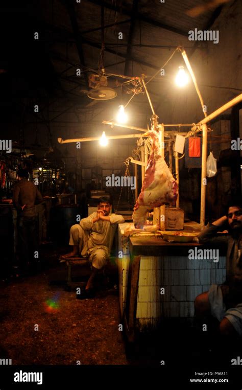 Beef seller in Empress Market, Karachi Pakistan Stock Photo - Alamy