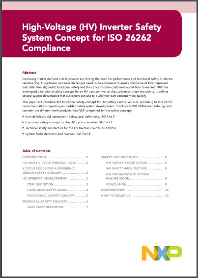 Whitepaper High Voltage Inverter Safety System Concept For Iso 26262 Nxp Community