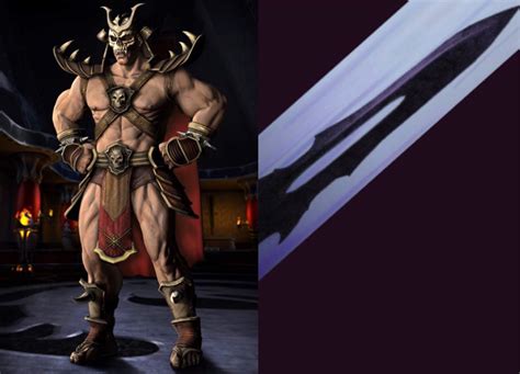 Shao Kahn All Black Sword Vs Onaga Mortal Kombat Fight Battle