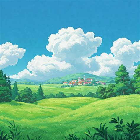 ghibli style key visual elements animation