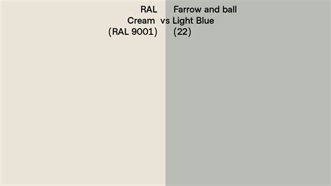 Ral Cream Ral 9001 Vs Farrow And Ball Light Blue 22 Side By Side