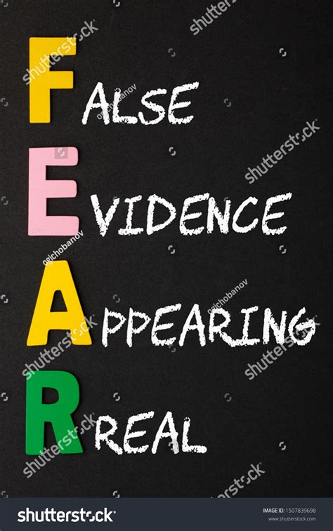 False Evidence Appearing Real Fear Text Stock Photo 1507839698