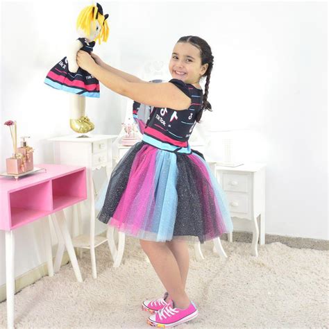 Tal Menina Tal Boneca Helo Vestido Infantil Tik Tok TikTok