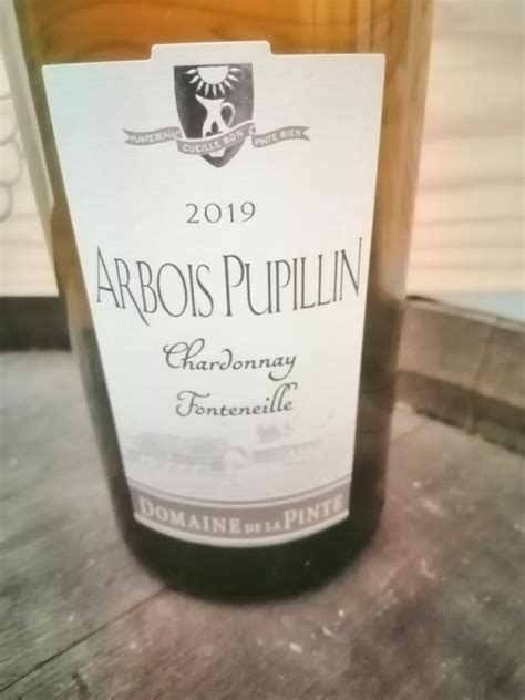 Domaine De La Pinte Arbois Pupillin Chardonay Fonteneille 2019 Mon