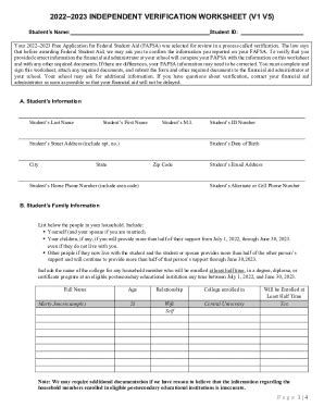 Fillable Online V V Independent Verification Worksheet Pub