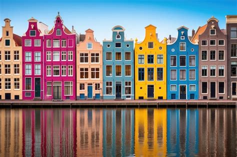 Premium Photo Colorful Buildings In Amsterdam