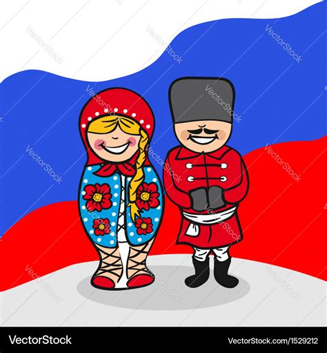 Welcome To Russia People Royalty Free Vector Image