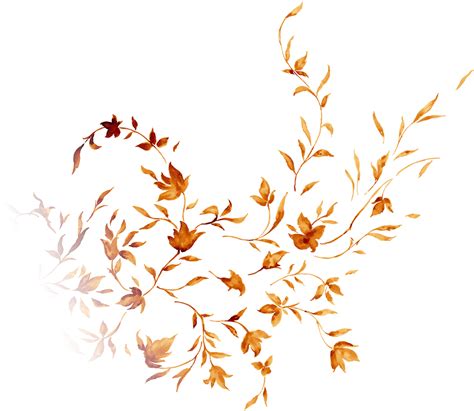 Download Transparent Blowing Leaves Clipart - Transparent Golden Leaves - ClipartKey