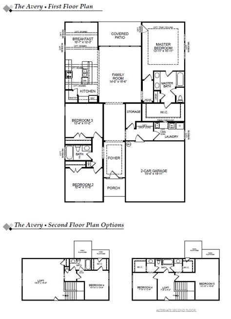 Avery Floor Plan Highland Park Eastwood Homes