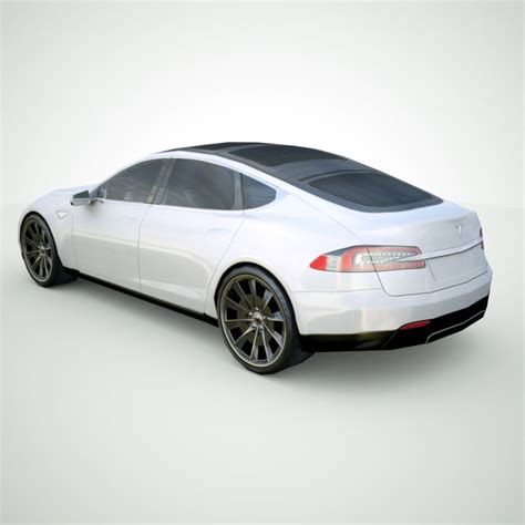 2013 Tesla Model S Lowpoly Modelo 3d 35 3ds C4d Fbx Lwo Max Obj X Xsi Free3d