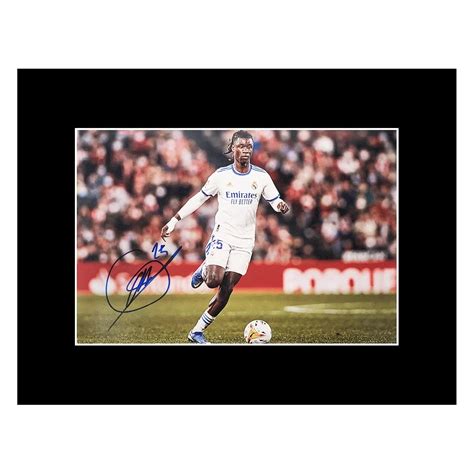 Eduardo Camavinga Autographed Photo Display Real Madrid Icon