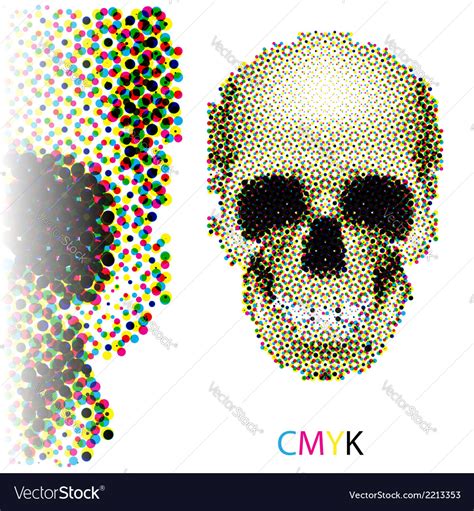 Halftone Skull Royalty Free Vector Image Vectorstock