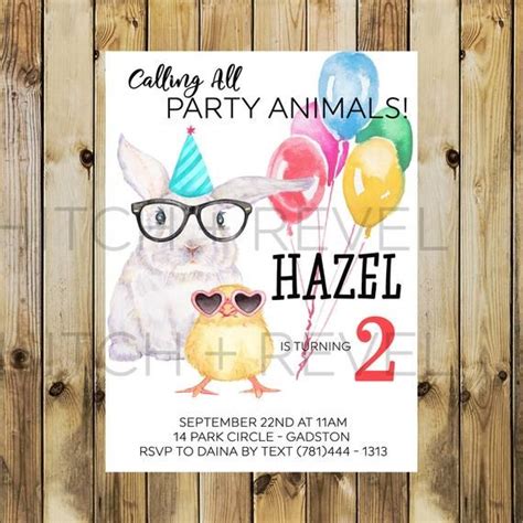 Petting Zoo Animal Birthday Party Invitation Petting Zoo Birthday