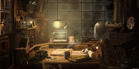 #LoFi digital art window ledge #room old objects #1080P #wallpaper # ...