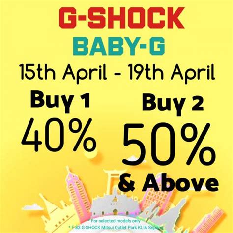 G Shock Baby G Ramadan Raya Promotion At Mitsui Outlet Park 15 Apr