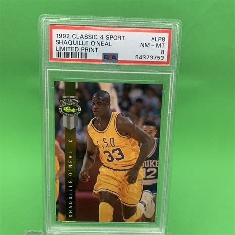 Classic Sport Limited Print Shaquille O Neal Rc Lp Psa Ebay