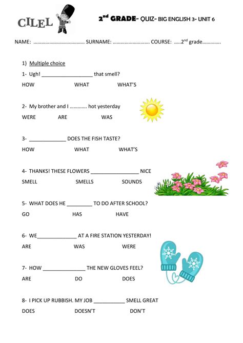 Quiz For Nd Graders