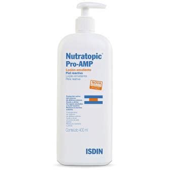 Nutratopic proamp loção emoliente isdin para pele sensível 400ml