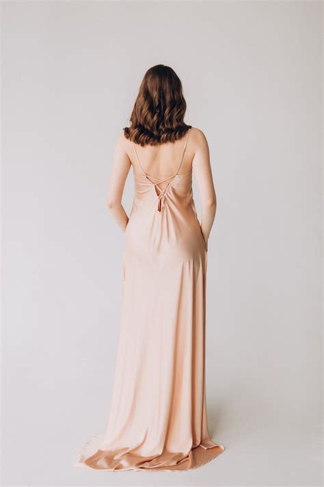 Maternity Satin Slip Dress Long Satin Dress Pregnancy Photo Etsy