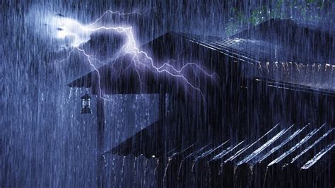 Sleep Instantly In 3 Minutes With Heavy Rain And Thunderstorm Sounds On