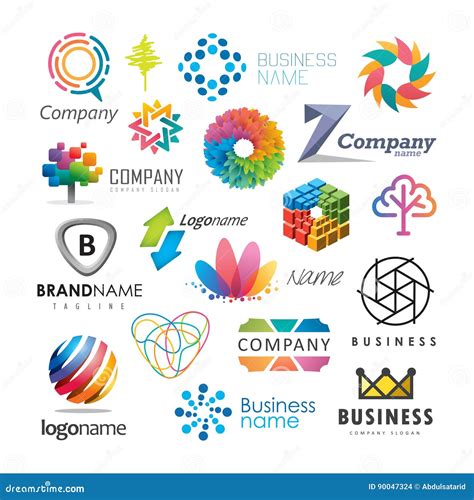 Colorful Business Logos Stock Vector Illustration Of Icons 90047324