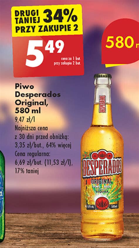 Promocja Piwo Desperados Original 580 Ml W Biedronka