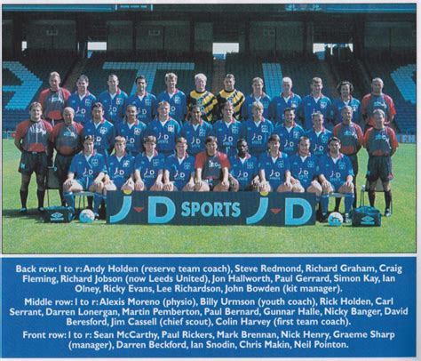 Oldham Athletic Football Team Photo1995 96 Season Oldham Athletic