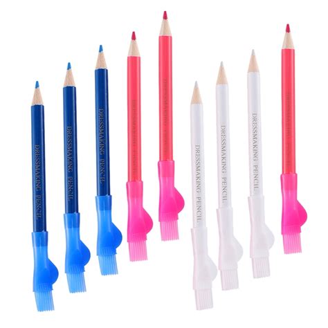 9pcs Sewing Chalk Fabric Pen Sewing Clothing Chalk Pencil Water Soluble