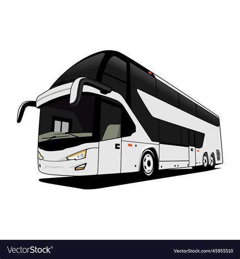 Double decker bus city transportation art Vector Image