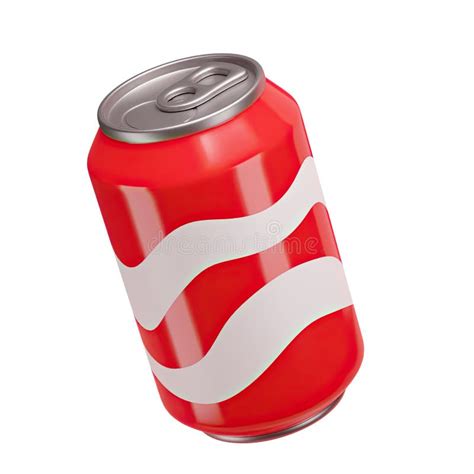 D Render Of A Red Tin Can Drink Fast Food Junk Unhealthy Beverage