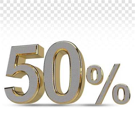 Premium Psd Psd Percentage Number 50