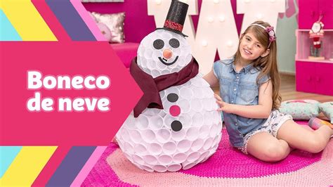 Como Fazer Boneco De Neve Com Copo DescartÁvel Com Lorena Queiroz ♥ Livre Para Ser Youtube