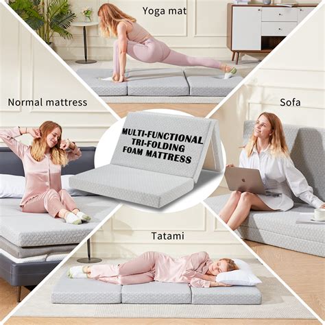 Homguava Folding Mattress 4 Tri Fold Memory Foam Mattress Foldable