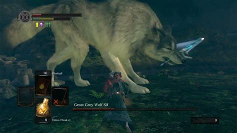 DS1 SL1 but I have to change my weapon for every boss - Great Grey Wolf Sif (Great Scythe, No ...