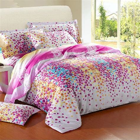 Beautiful Aqua Purple Orange And White Colorful Flower Print Modern And Elegant Girls 100