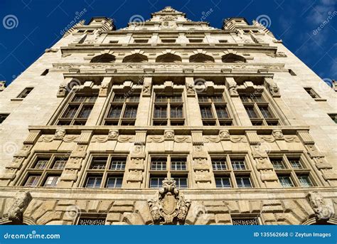 Facade Of New Town Hall Neues Rathaus Building In Leipzig Editorial