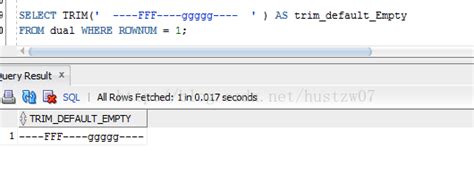 Oracle之trim、ltrim和rtrim Oracle Sql Trim Csdn博客