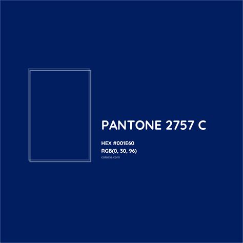 PANTONE 2757 C Complementary Or Opposite Color Name And Code 001E60