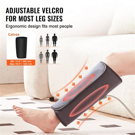 Vevor Leg Massager With Heat Air Compression Calf Massager With 3 Modes And 3 Intensities 2