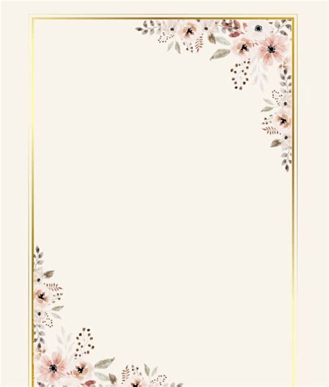 Elegant Floral Border Border Printable Pdf and PNG Instant Download 3 ...