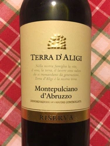 Terra D Aligi Montepulciano D Abruzzo Riserva Vivino