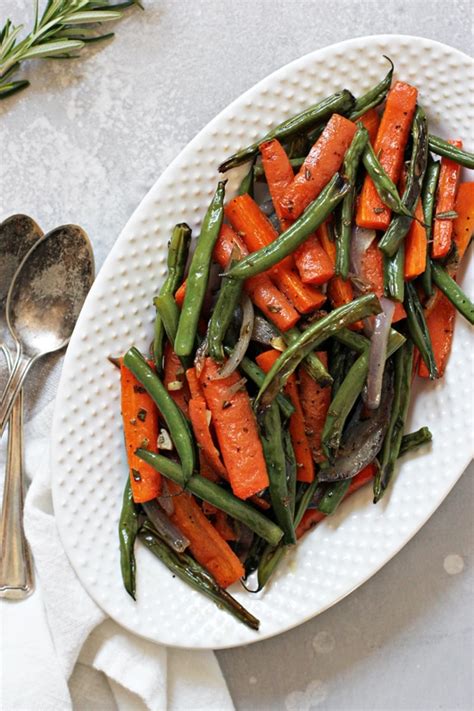 Roasted Green Beans And Carrots Cook Nourish Bliss