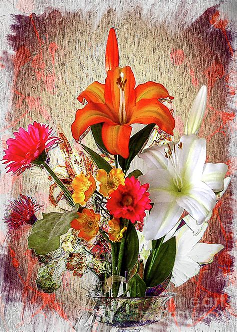 Indoor Flower Arrangement Digital Art by Anthony Ellis | Pixels