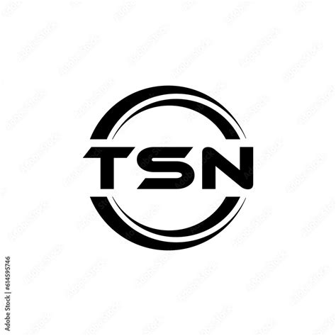 Tsn Letter Logo Design With White Background In Illustrator Vector